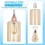 PATIKIL 6 x 4 Inch Clear Amber Glass Shades Replacement, 3pcs Handmade Glass Lamp Shade Cylinder Lampshade Light Fixture with 1-5/8" Fitter for Chandelier Pendant Wall Sconces