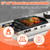 SearCook Cast Iron Griddle for Gas Grill and Stove Top, 23" x 16" Universal Flat Top Plate, X-Shaped Reinforced Ridges, Nonstick Coating Large BBQ Flat Top Plate for Camping, Parties