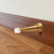Brass Door Stop, Decorative Door Stopper Wall Protector, 3.2 inch Heavy Duty Door Stop for Wall Door Protection Sound Dampening, Solid Brass Brushed Gold with White Rubber Bumper Tip, 2 Pack