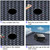 Roof Vent Cap 10 Inch Removable Rooftop Black Exhaust Iron Vent Cap with Damper for Ventilation System