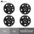 TangMiGe 4-Pack Wheel Skins Compatible with Toyota Tundra 2007-2021, 18 inch 18", Hubcap Wheel Cover (Black Color)