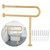 Toilet Support Rail 32 Inch, Munzong Anti-Slip Gold Handicap Grab Handrail