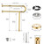 Toilet Support Rail 32 Inch, Munzong Anti-Slip Gold Handicap Grab Handrail