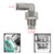 Jienk 2Pcs Bulkhead Elbow 1/4" Tube OD x 1/4" NPT Push to Connect Fittings