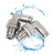 Jienk 2Pcs Bulkhead Elbow 1/4" Tube OD x 1/4" NPT Push to Connect Fittings