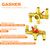 GASHER Brass 5/8 Inch Heater Control Valve, 4-Way Automobile Heating Water Valve, Car Heater Air Conditioning Ball Valve With 4Pcs Hose Clamps