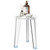 GOIOOIA Acrylic Corner Shower Stool for Shaving Legs 11.65" D X 11.94" W X 16.34" H, Heavy Duty Shower Foot Rest, for Inside Shower, Waterproof Non-Slip