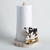 Sizikato Paper Towel Holder for Kitchen, Retro Style Cow Kitchen Roll Holder Paper Towel Holder, Countertop Roll Dispenser with Weighted Resin Base