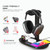 Headphone Stand with 15w Wireless Charger, Suguder 4 in 1 Charging Station Headset Holder for AirPods Max/Pro/4/3/2 iWatch 10/9/8/7/6/5/4/3/2/1/SE iPhone 17/16/15/14/13/12/11/X for Desktop Table Game