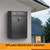 xydled Metal Mailbox Wall Mount, Locking Mailbox with Key Lock, Black, XL