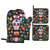 Mexican Skull Skeleton Floral Oven Mitts and Pot Holders Set of 4, Oven Mittens and Potholders Heat Resistant Gloves for Kitchen Cooking Baking Grilling BBQ