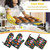 Mexican Skull Skeleton Floral Oven Mitts and Pot Holders Set of 4, Oven Mittens and Potholders Heat Resistant Gloves for Kitchen Cooking Baking Grilling BBQ