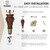 TCHOSUZ 7 inch Solid Wood Furniture Spool Legs with Gold Caps, 4PCS Walnut