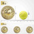 v2croft 4 in Decorative Orbs Glass Balls Set of 3,Mosaic Sphere Globe for Whole Housewares,Wedding/Birthday,Bowls,Vases Dining Table Centerpieces (Gold)