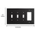 Henne Bery Modern Edge Decorative Wall Plate Switch Plate Outlet Cover, Durable Solid Zinc Alloy (Triple Toggle/Single Decorator, Matte Black)