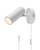 Aisilan Plug-in LED Wall Spotlight, 12W Adjustable 3000K Warm White, White