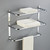2-Tier Towel Rack Floating Shelf with Towel Bar, 24-Inch W x 8.25-Inch D Bathroom Hotel Towel Shelf, Wall Mount, Mounting Hardware Included,Polished Chrome