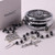 HanlinCC Catholic Rosary Saint Michael Hematite Bead Necklace with Gift Box
