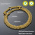 Gold Dog Chain Collar Stainless Steel 18K Gold Collar Adjustable Walking, Metal Cuban Link Chew Proof Double Row Chain for Large Small Medium Dogs
