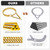Gold Dog Chain Collar Stainless Steel 18K Gold Collar Adjustable Walking, Metal Cuban Link Chew Proof Double Row Chain for Large Small Medium Dogs