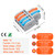 XALXMAW 10Pcs Lever Wire Connectors, 2 in 4 Out Quick Wiring Cable Compact Electrical Connector for 24-12 AWG