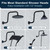 BRIGHT SHOWERS Shower Head Extension Arm, 13 Inch S-Shaped High Rise Arm