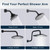 BRIGHT SHOWERS Shower Head Extension Arm, 13 Inch S-Shaped High Rise Arm
