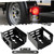 Partsam 1 Set Square Black Trailer Tail Light Mounting Box Left Right and License Plate Bracket Guard Cover Heavy Duty Steel S45C 1045 with Screws for Trailers Under 80" Boat Truck Marine Camper RV