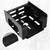 Partsam 1 Set Square Black Trailer Tail Light Mounting Box Left Right and License Plate Bracket Guard Cover Heavy Duty Steel S45C 1045 with Screws for Trailers Under 80" Boat Truck Marine Camper RV