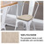 baibu Set of 4 Memory Foam Dual-Layer Design Metal Dining Chair Pads Bar Stool Cushion with Ties for Metal Chairs or Bar Stools - 4 Cushions Only (Beige, 14x14x1.5in)