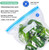 Sous Vide Bags Reusable 27Pcs, BPA Free Food Vacuum Sealer Bag, Food Storage Bag, Vacuum Zipper Bags for Sous Vide Cooking - 20Pcs Food Sealer Bag & 5 Air Valves & 2 Seal Clips (8.5X8.5 in) 1.4L
