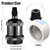 Hortsun 16 Pcs E26 Vintage Ceramic Light Sockets, Pearl Black