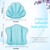 Jetec 2 Pcs Inflatable Bath Pillow with Suction Cup Terry Cloth Cover, Blue