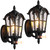 BesLowe 2-Pack 16” Large Motion Sensor Outdoor Wall Lights, Black
