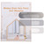 50PCS Window Weep Hole Screen Patch Strong Sticky Waterproof Sun-Resistant PET Adhesive (Plastic White)