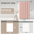 BTTN Long Linen Textured Waterproof Thick Shower Curtain Set, 72x84, Blush
