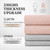 BTTN Long Linen Textured Waterproof Thick Shower Curtain Set, 72x84, Blush