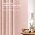 BTTN Long Linen Textured Waterproof Thick Shower Curtain Set, 72x84, Blush