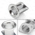 WENJTP 4pcs Velocity V Stack Add Horse Power 20V 4AG ITB/ITBs Air Horn Funnel Compatible with Toyota AE86 Corolla GTS Velocity V-Stacks Airbox Intake Trumpet HTRACING (Silver)