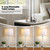 Glass Table Lamps Set of 2, Modern Silver Dimmable Beside Lamps for Bedroom