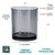 KX-WARE 14-ounce and 20-ounce Acrylic Glasses Plastic Tumbler, set of 8 Smoky Grey - Hammered Style, Dishwasher Safe, BPA Free