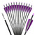 ZSHJGJR 30 Inch Archery Carbon Arrows Hunting Arrows with 4” Turkey Feather Target Practice Arrows Spine 500 for Compound & Recurve &Traditional Bow 6/12pcs (Purple, 12pcs Arrows)