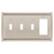 Sunken Pearls Heavy-Duty 3 Toggle/1 Rocker Wall Plate, Satin Nickel, 1 Pack