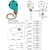 Dotlite 2Pack Ceiling Fan Pull Chain Switch ZE 268S6, Silver