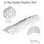 Plowo Grill Heat Plate Replacement for Bull Flame Tamer 16631 16521 16670 16520, Lonestar Select 87049, Steer Premium 69009, Outlaw 26039, Brahma 57568, Cal Flame G Series 4 Burner and Other Grills
