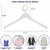 Amber Home 24 Pack White Wooden Coat Hangers with Gold Hook, Suit Hangers
