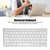 PUSOKEI Bluetooth Keyboard - QWERTZ German Layout, Slim, Silent, Stable Connection for iOS, Android,