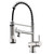 VFAUOSIT Commercial Kitchen Faucet, Dual Outlets with Pre-Rinse Sprayer