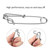 10pcs Fishing Clips, Stainless Steel Long line Fishing Snaps, Floatline Tuna Decoy Clips Branch Hanger Snap Hook Terminal Tackle Baits Clip Swivel Line Connector, Easy On/Off
