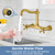 Airuida Antique Brass Wall Mounted Kitchen Faucet,Utility Sink Faucet